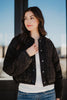 Black Quilted Bomber Wholesale Fall Jacket Women