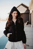 Black Lightweight Hooded Wholesale Casual Jacket