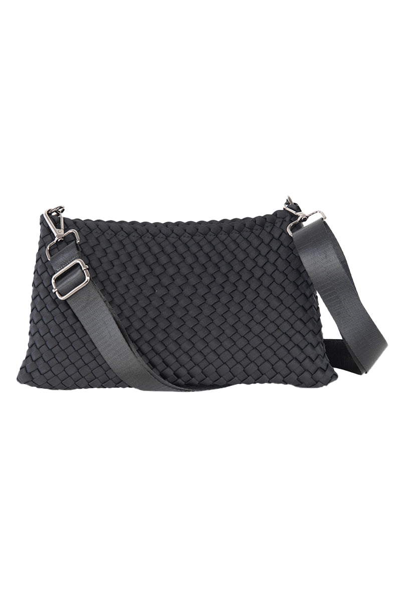 Black Woven Everywhere Small Crossbody