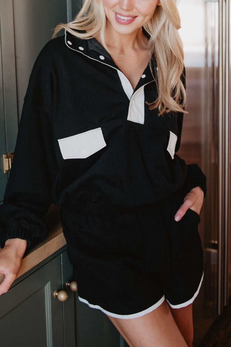 Black & White Quarter Snap Wholesale Set Athletics