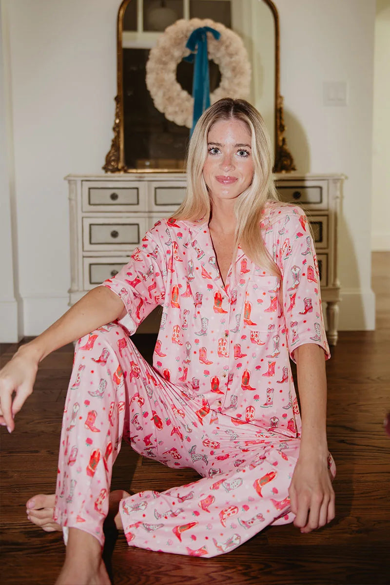 Boots & Roses Matching Pajama Pants Set