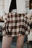 Brown Autumn Plaid Wholesale Skirt With Shorts