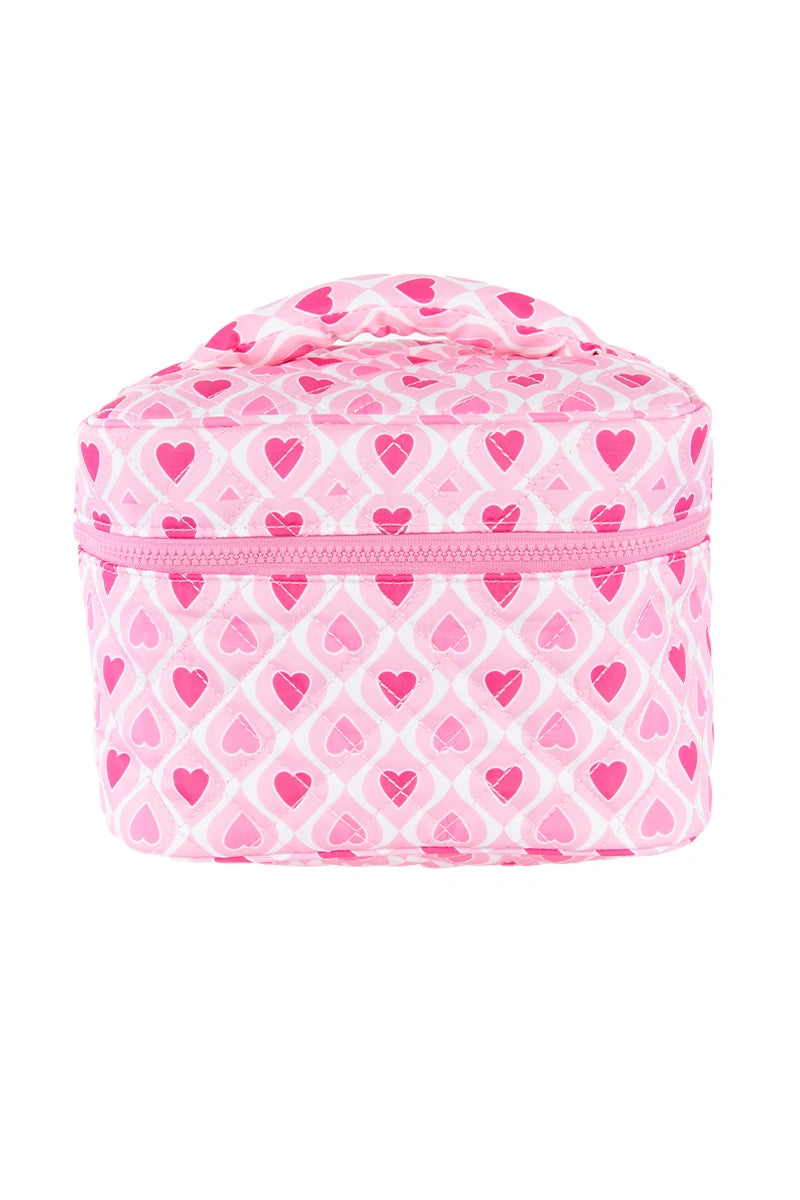 Light and Hot Pink Hearts Wholesale Makeup Bag