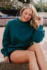 Deep Teal Wholesale Mockneck Crew