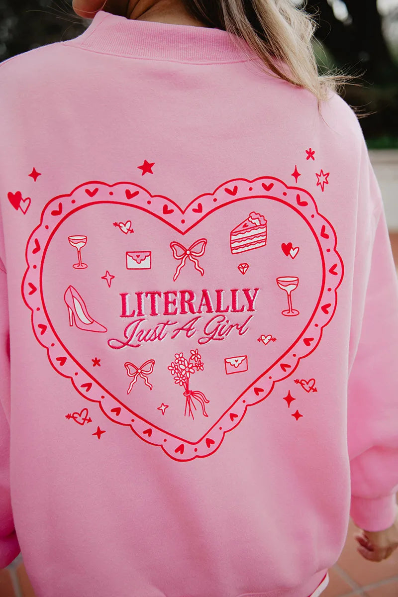 Literally Just A Girl Wholesale Mockneck Sweatshirt Women