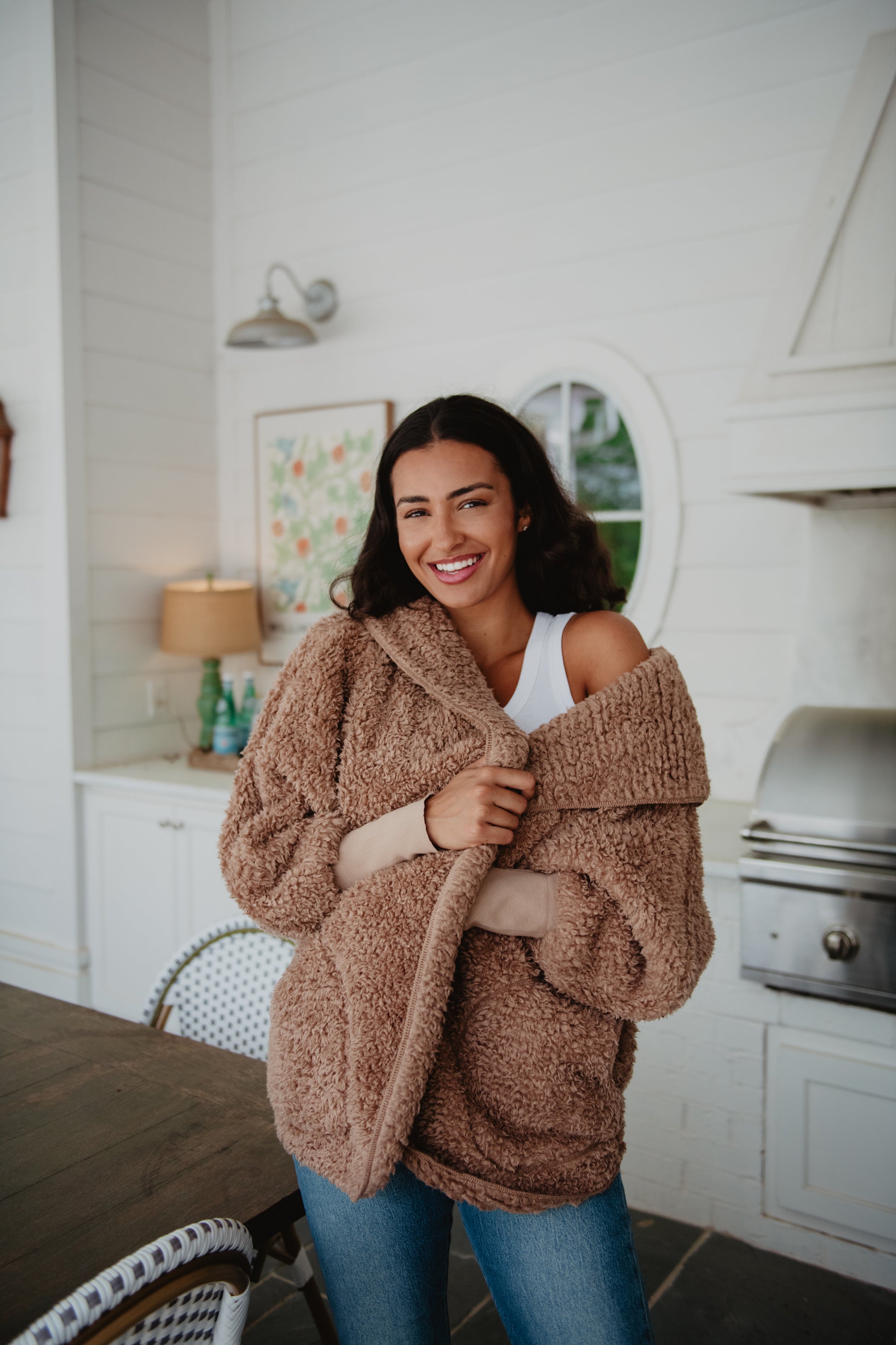 Brown Sherpa Wholesale Body Wrap for Women