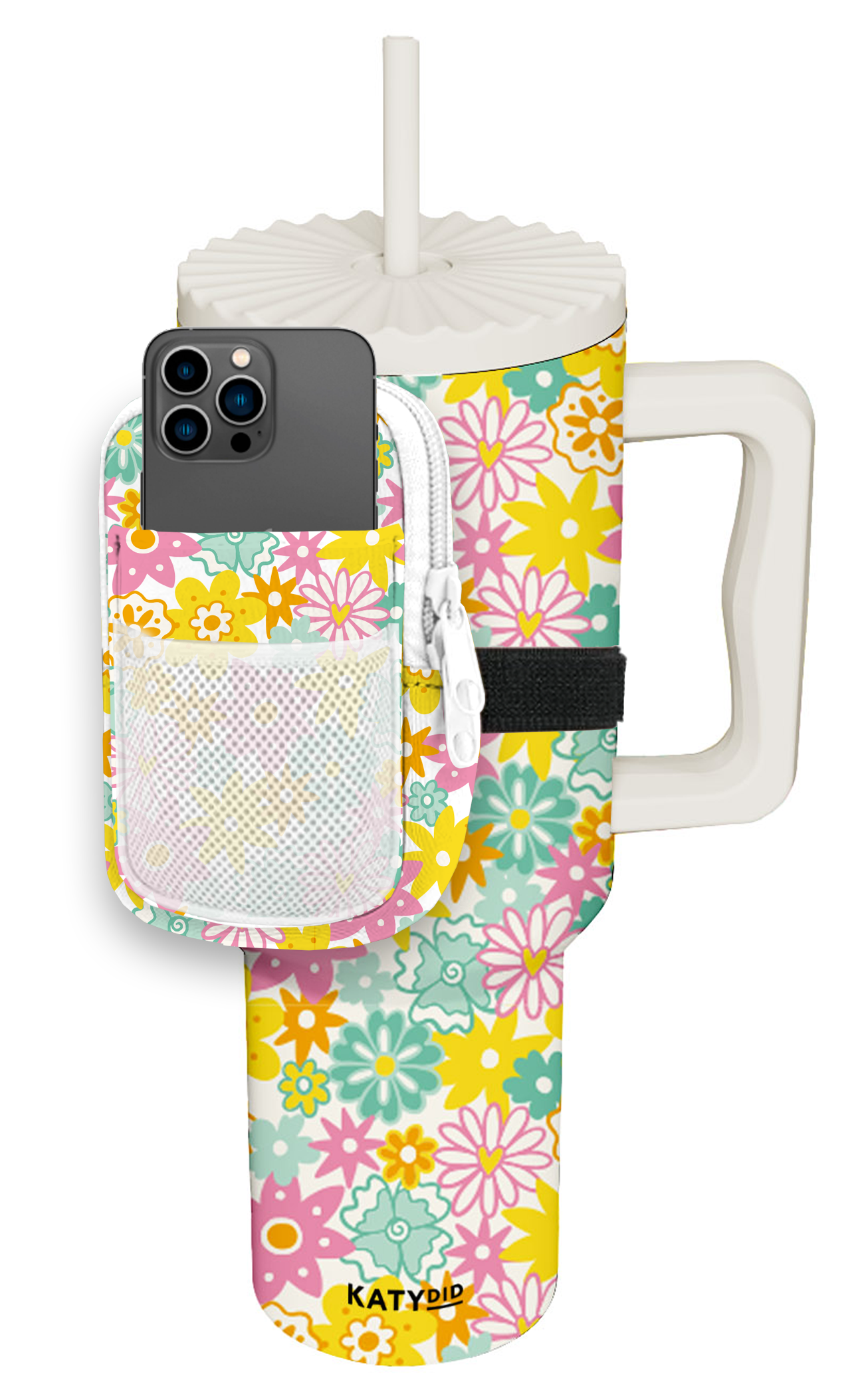 Spring Flowers Wholesale Tumbler Zipper Pouch