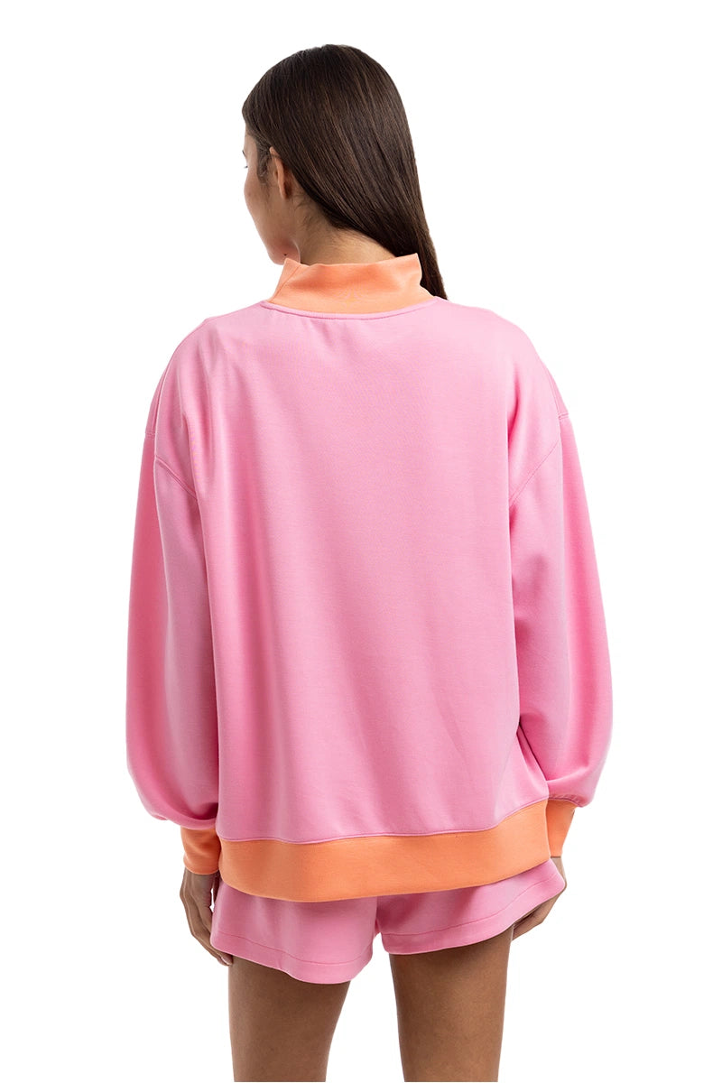 Pink & Orange Wholesale Duo Mockneck Matching Set
