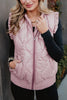 Blush Metallic Quilted Vest Wholesale