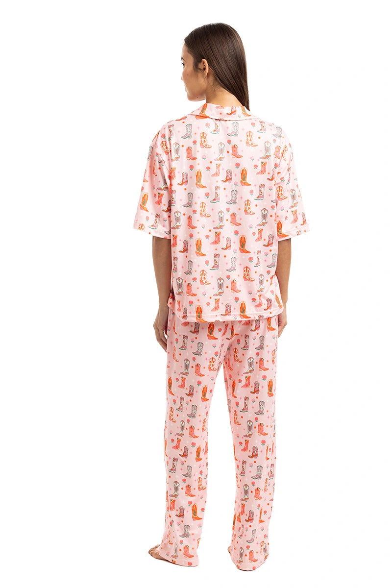 Boots & Roses Matching Pajama Pants Set