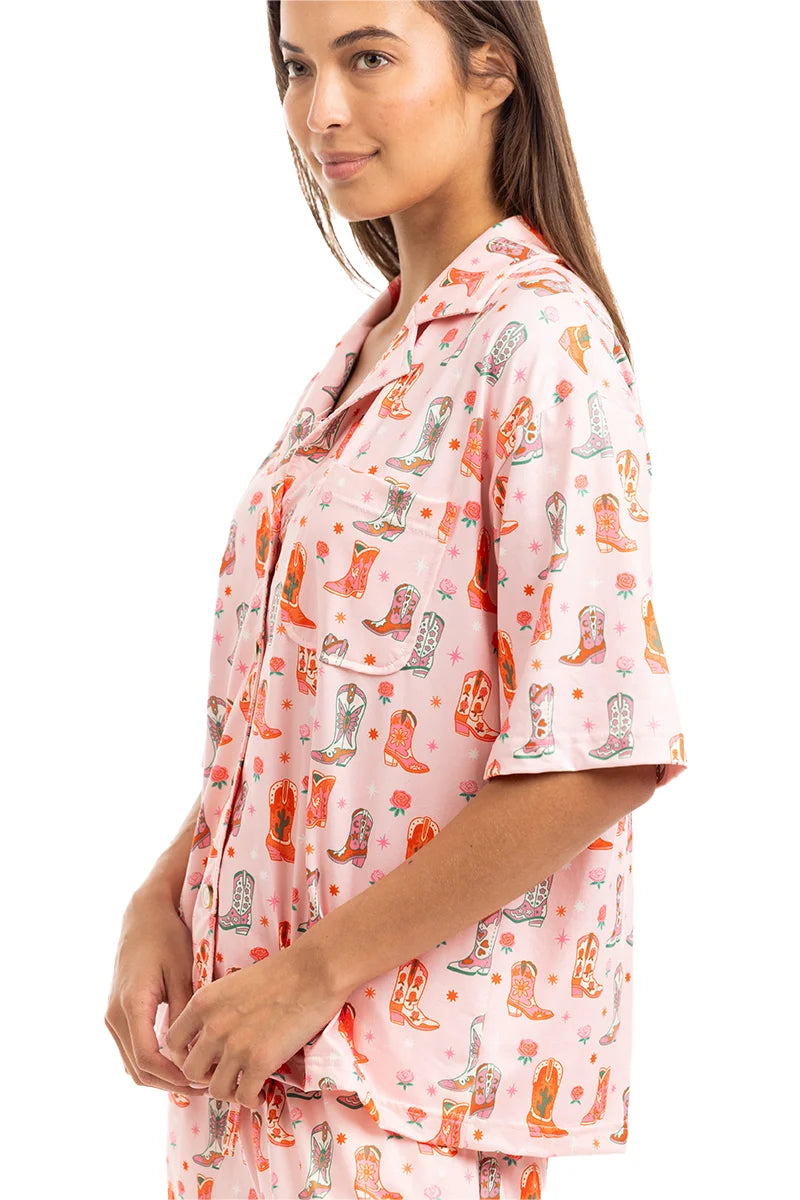Boots & Roses Matching Pajama Pants Set