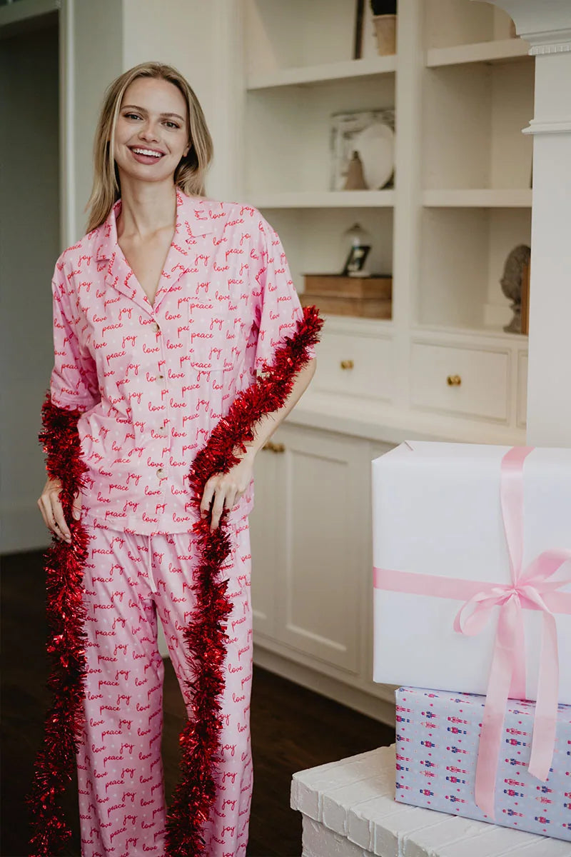 Love Joy & Peace Wholesale Matching Pajama Pants Set
