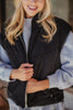 Black Corduroy Wholesale Puffer Vest Women's