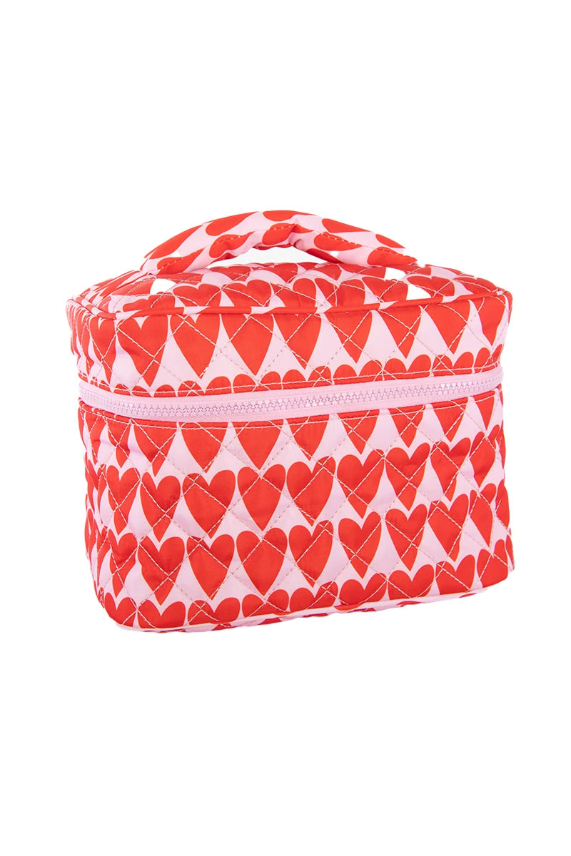 Girly Red Hearts Wholesale Makeup Travel Bag