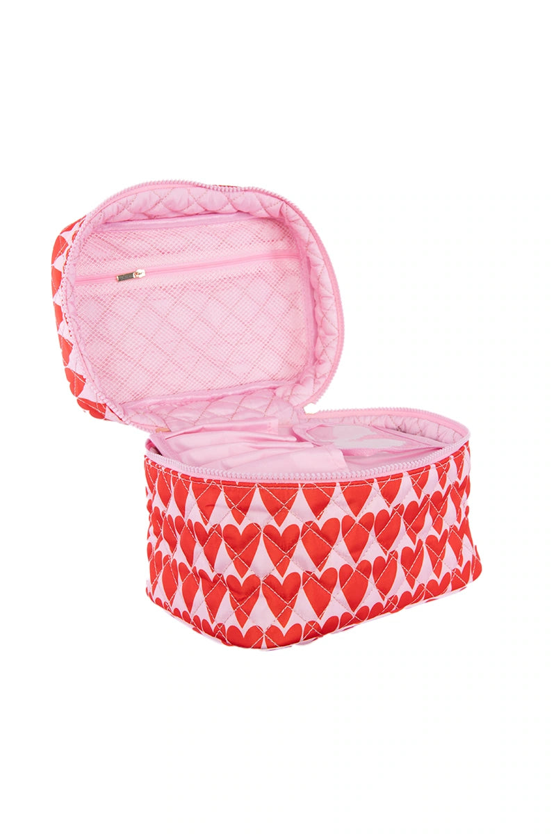 Girly Red Hearts Wholesale Makeup Travel Bag