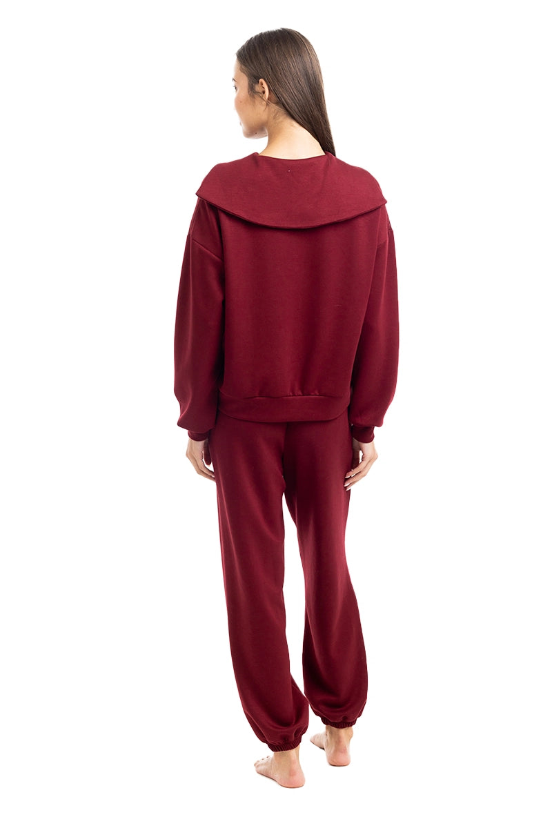 Wine Wholesale Pullover Two-Piece Set