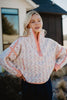 Confetti Print Wholesale 1/4 Zip Pullover