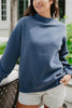 Navy Essential Solid Wholesale Mockneck