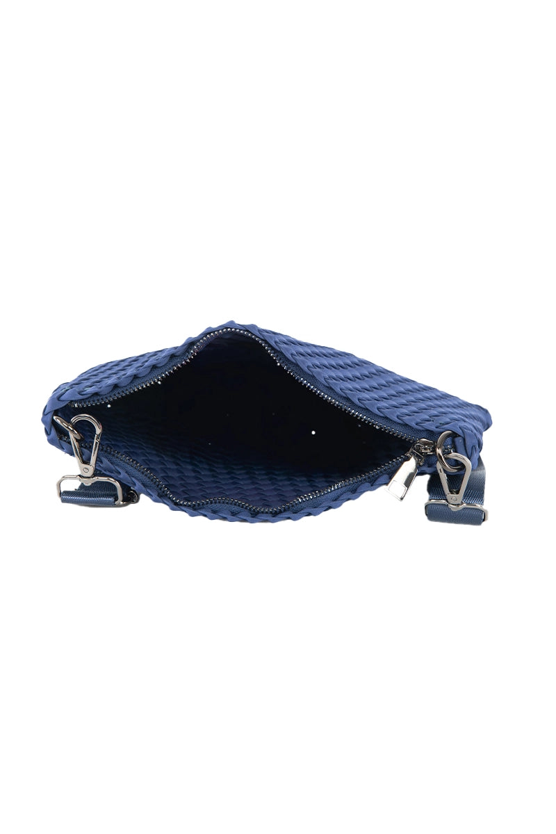 Navy Woven Everywhere Crossbody Sling Bag
