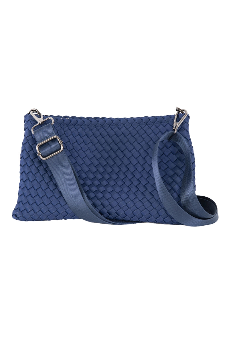 Navy Woven Everywhere Crossbody Sling Bag