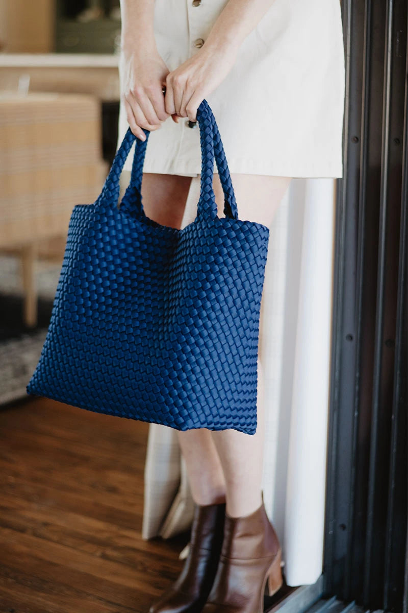 Navy Wholesale Woven Tote Bag