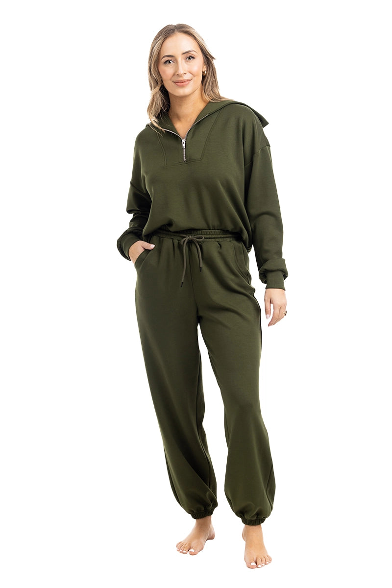 Olive Wholesale Two-Piece Pants Set