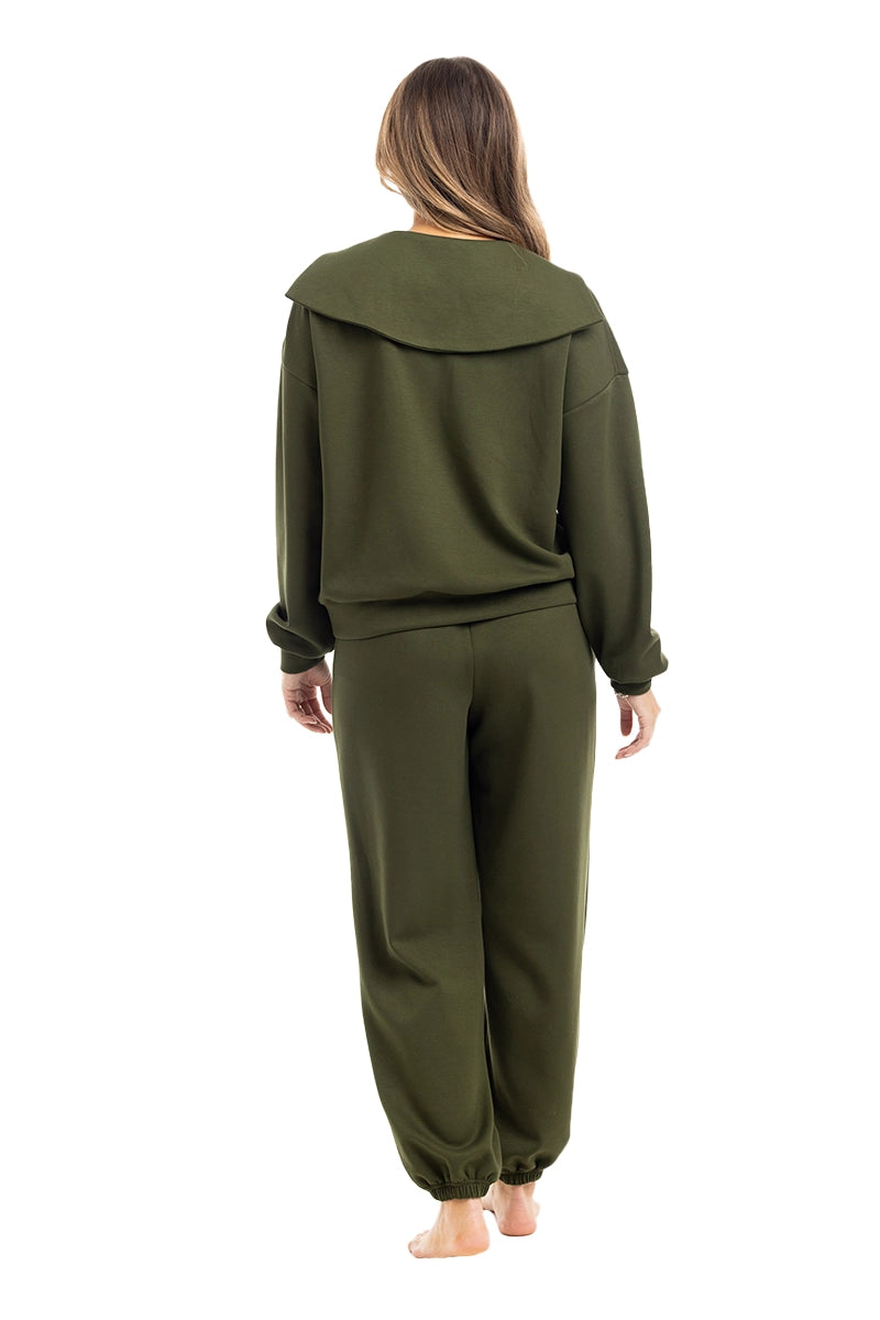 Olive Wholesale Two-Piece Pants Set