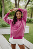 Hot Pink Vintage Wash Wholesale Pullover for Ladies