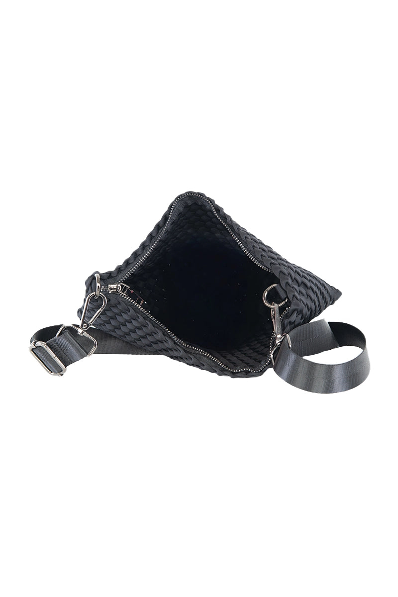 Black Woven Everywhere Small Crossbody