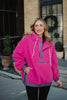Hot Pink Wholesale Two-Toned Fleece Pullover