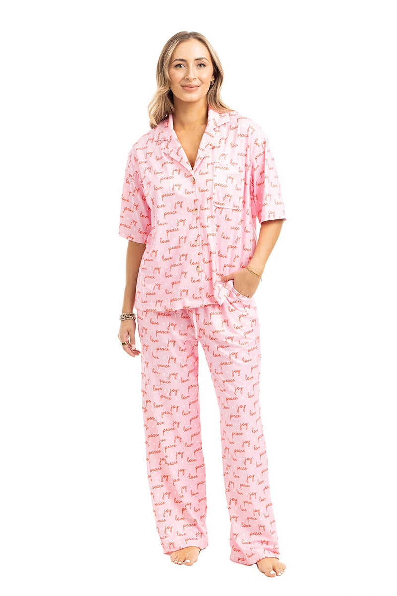 Love Joy & Peace Wholesale Matching Pajama Pants Set