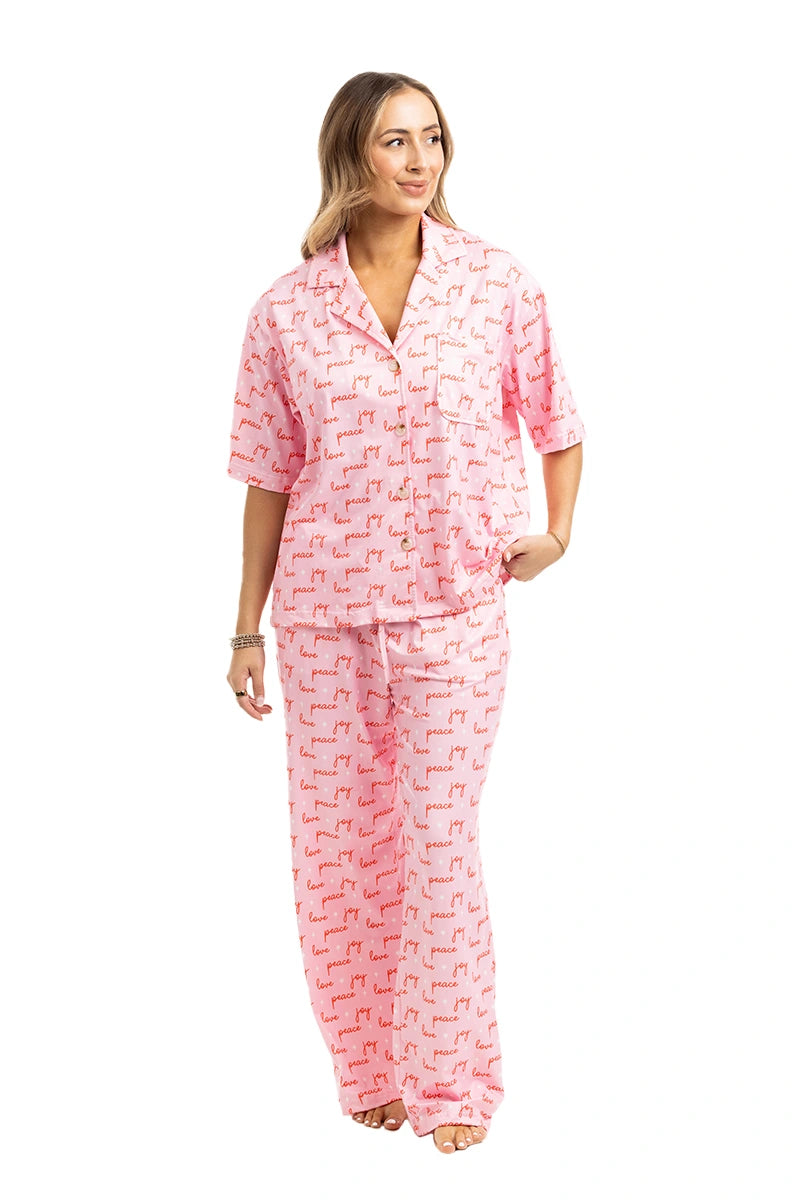 Love Joy & Peace Wholesale Matching Pajama Pants Set