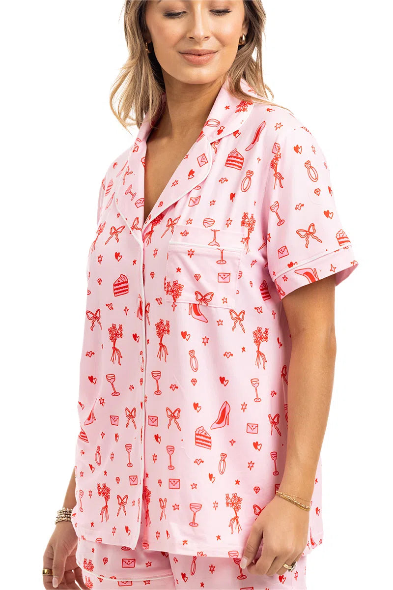 Literally Just A Girl Icons Short Pajama Sets
