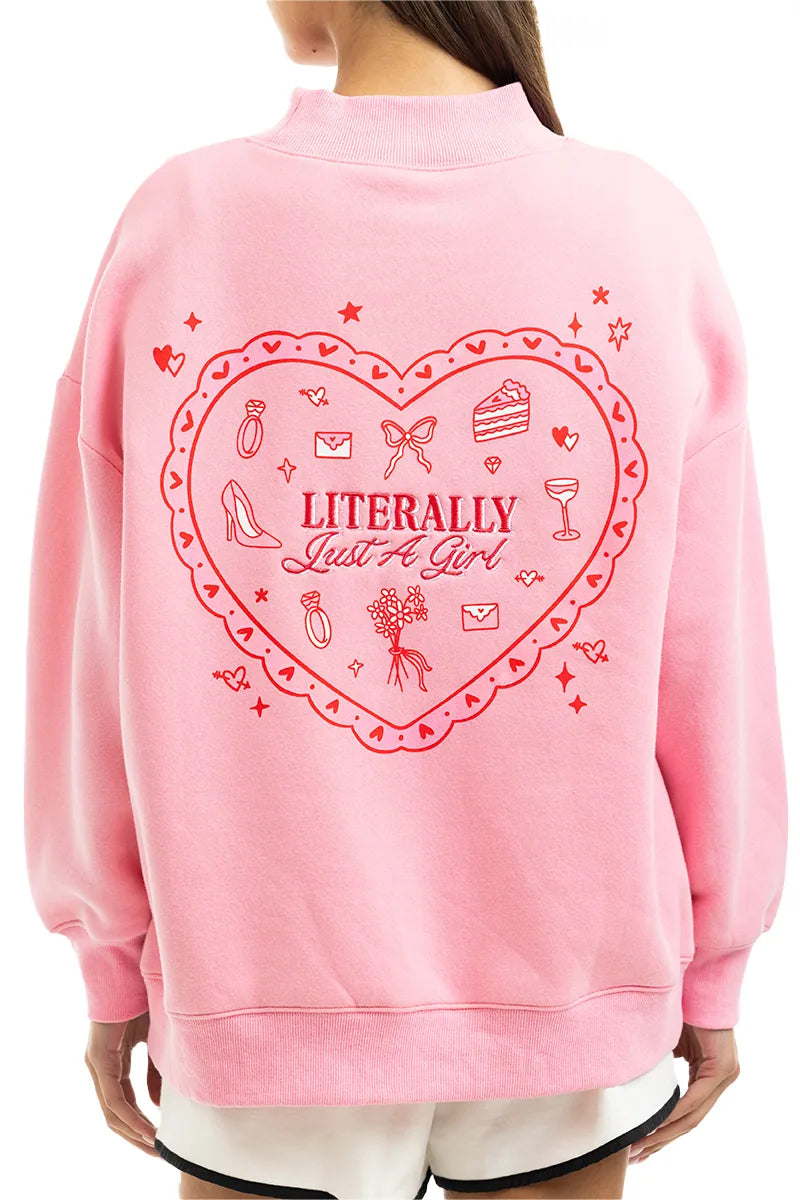 Literally Just A Girl Wholesale Mockneck Sweatshirt Women