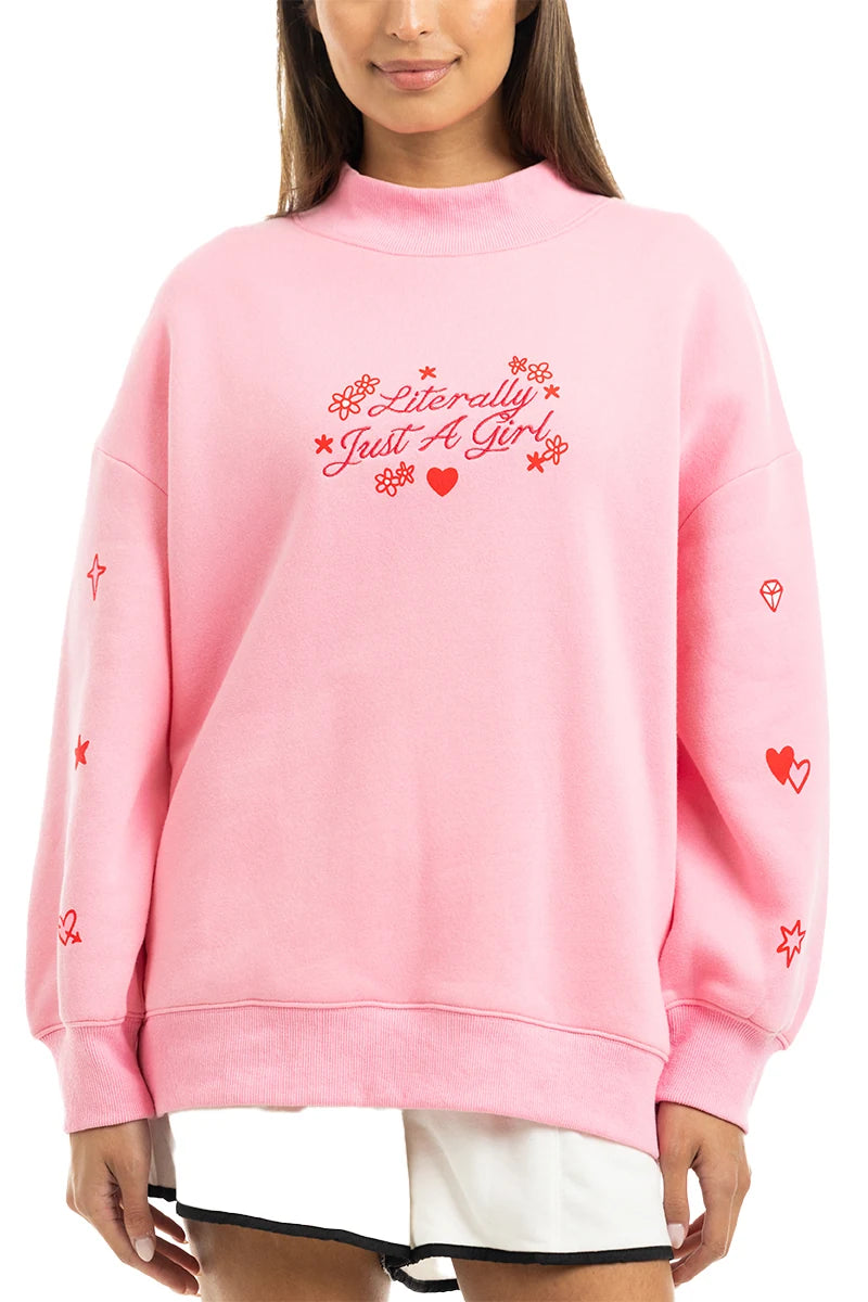 Literally Just A Girl Wholesale Mockneck Sweatshirt Women