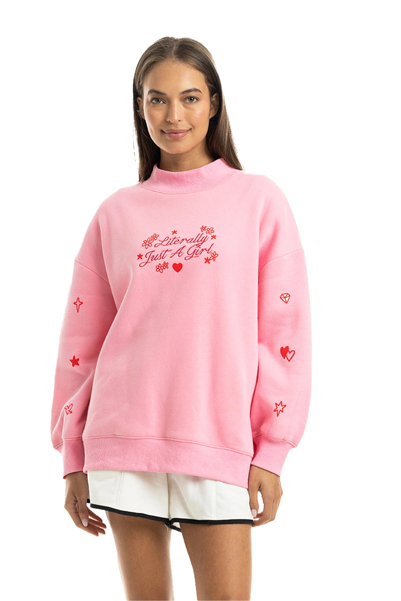 Literally Just A Girl Wholesale Mockneck Sweatshirt Women