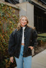 Charcoal Luxe Garment Washed Oversized Jacket