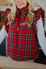 Royal Stewart Plaid Ruffle Wholesale Puffer Vest