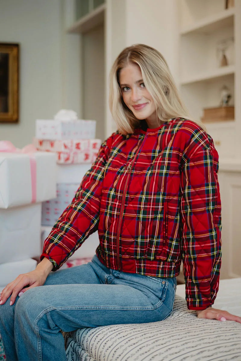 Royal Stewart Christmas Plaid Quilted Jacket