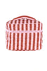 Pink and Wine Striped Wholesale Cosmetic Bag