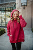 Red Heart Quilted Garment Washed Hoodie