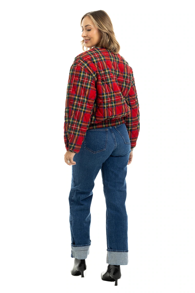 Royal Stewart Christmas Plaid Quilted Jacket