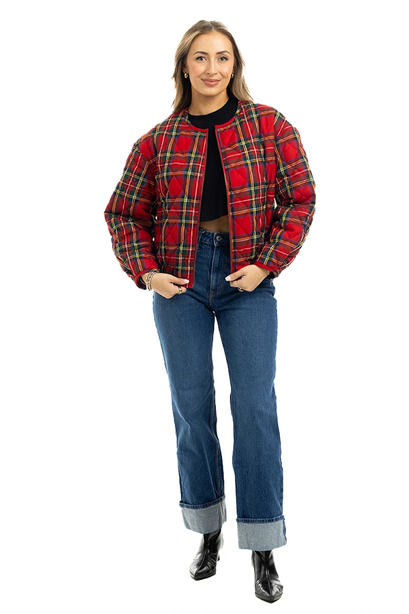 Royal Stewart Christmas Plaid Quilted Jacket