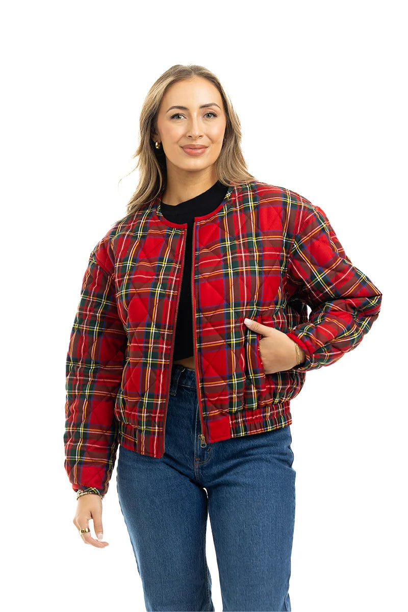 Royal Stewart Christmas Plaid Quilted Jacket