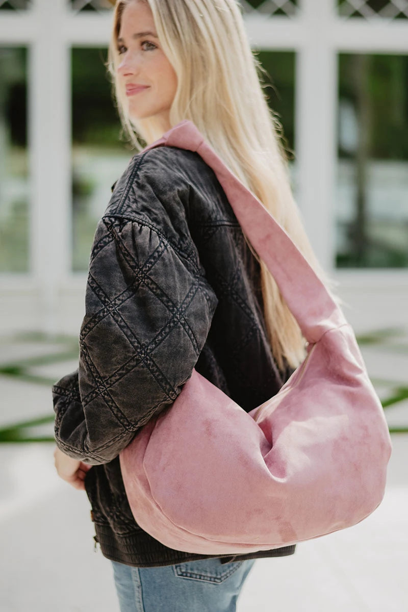 Blush Durable Suede Tote Bag