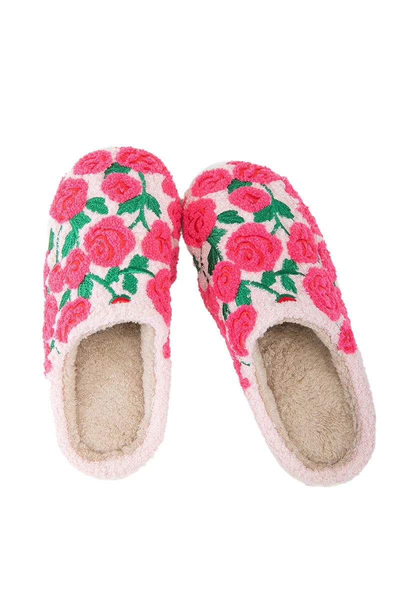 Whimsical Roses Wholesale Cozy Slippers