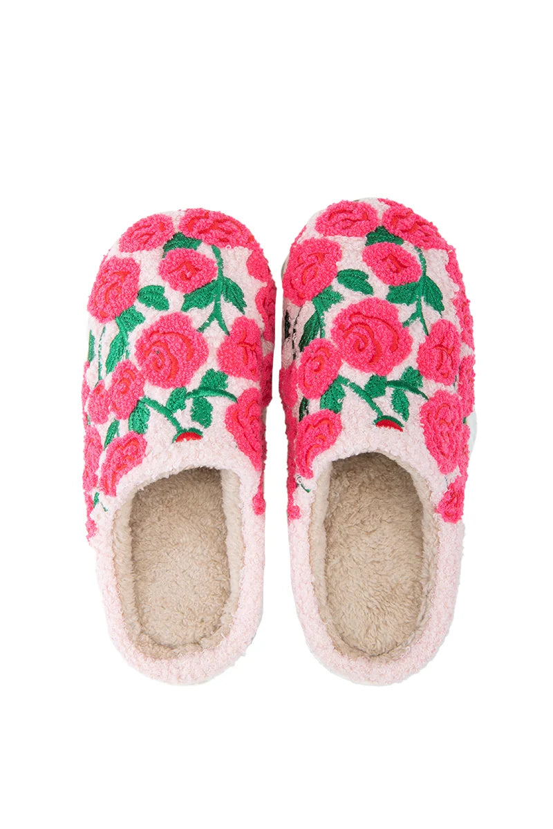 Whimsical Roses Wholesale Cozy Slippers