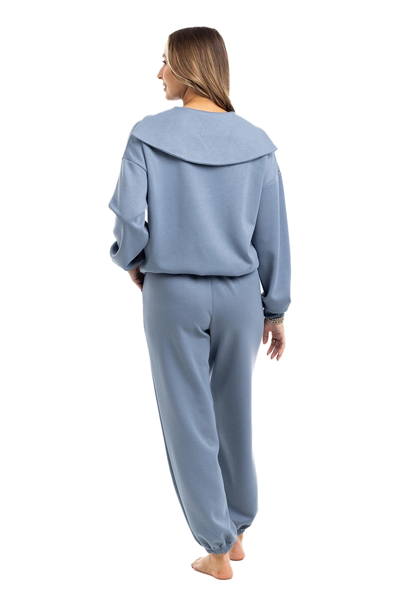 Steel Blue Wholesale Athletic Pants Set