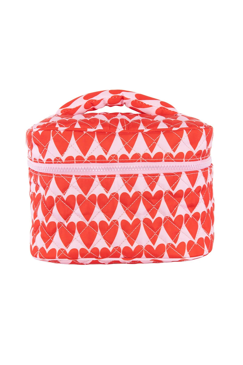 Girly Red Hearts Wholesale Makeup Travel Bag