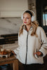 Cream Sherpa Wholesale Lace Trim Fall Jacket